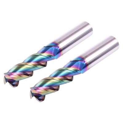 China Metal Working Tool HRC60 Aluminum Carbide End Mill For Aluminum With DLC Coating for sale