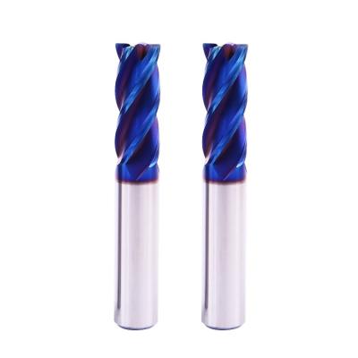 China HRC65 Metal Work Tool Corner Radius End Mill Carbide Corner Radius End Mill Naco Coating 4 Flute For Steel for sale