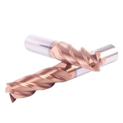 China Metal Work Tool End Mill Cutters HRC55 Carbide Corner Radius End Mill 4 Flute For Steel for sale