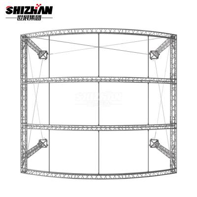 China Concert Customized Aluminum Led Screen Display Truss Arched Roof Truss System for sale