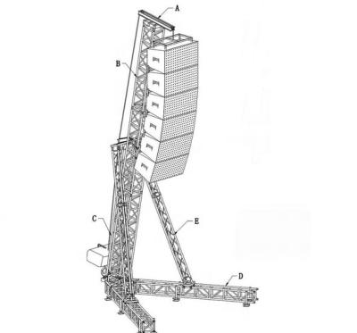 China Line Array Speaker Truss Tower Stand Concert Sound System for sale