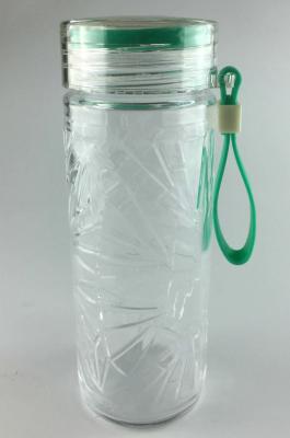 China Travel Reusable Bpa Free glass sports water bottle leak proof Easy to Clean for sale