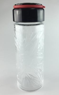 China Refillable Glass Sports Bottle / Personalized Reusable Water Bottles None Sleeve for sale