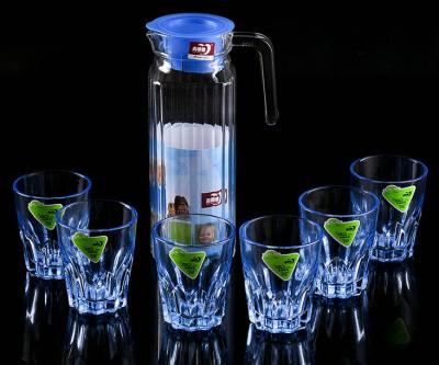 China Potenciômetro alto da água do vidro de Borosilicate, jarro de vidro do suco com tampa 1100 ML à venda