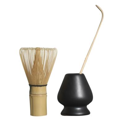 China Viable Matcha Tea Beater Set Accessories 3PCS Cute Japanese Tea Set Include Matcha Spoon Teaware Tool Bamboo Ceremony Kits for sale