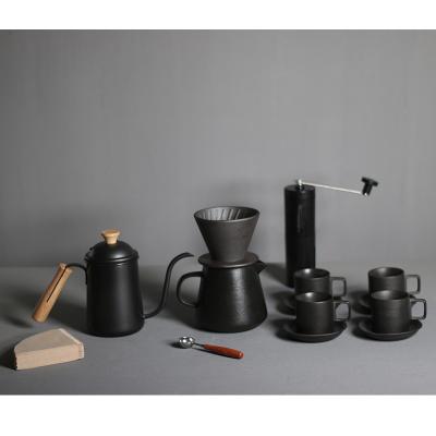 China Viable V60 coffee gift set ceramic pour over kettle bartender coffee maker server coffee tools sim utensils for sale