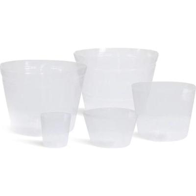 China PP Tulip 25cm Dia White Plastic Nursery Pot 8L Floor Boughpot for sale