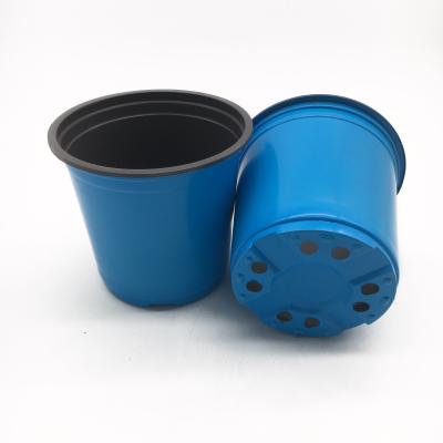 China Potes plásticos del jardín de la suavidad el 14cm Dia Plastic Grow Pots Recycled de Skyblue PP en venta