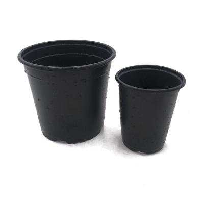China Light and soft black/double-color flower pot chive shoot  seedling nutrition pot for sale