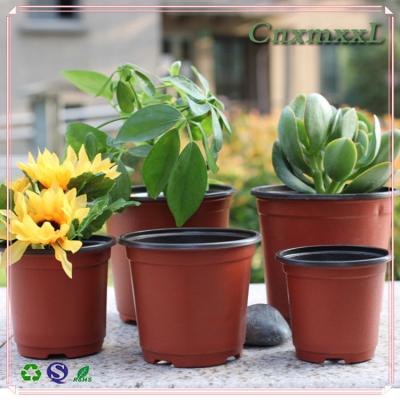 China Crystal PET Plastic Garden Flower Pot for Garden Home Decoration for sale