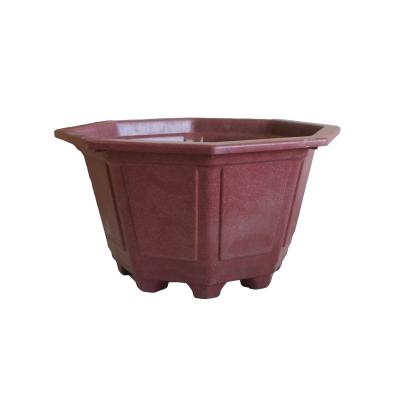 China Octagon Plastic Plant Flower Pot Large Compression Process for sale