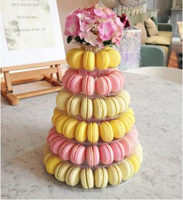 China geschikte en milieuvriendelijke Plastic Macaron-de doos duidelijke macarons van de Toren nieuwe premie macaron verschroeien verpakking in douane des Te koop