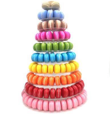 China Retail online order 10 tier macaron tower stand for display with Acrylic base for sale