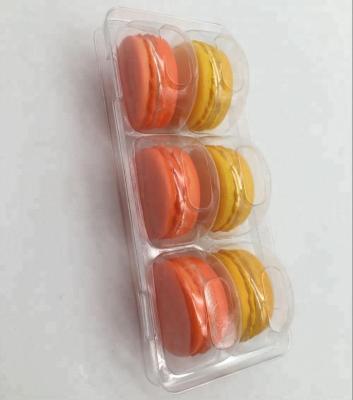 中国 明確なふたによって包むまめペット6pcs Macaronプラスチックの箱 販売のため