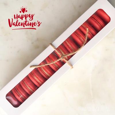 Cina contenitore vuoto di cioccolato dei biglietti di S. Valentino della scatola di finestra di Macaron di lunghezza di 6in1 23cm in vendita