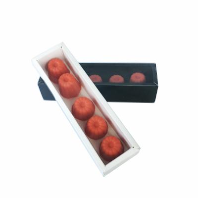 China OEM 350g Coated Paper Gift Box Packaging Macaron Box With Plastic Sleeve for sale