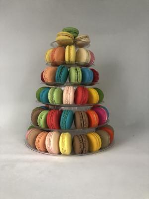 中国 Macaronの包装のクリスマス ツリー6層のMacaronの積み重ね可能なプラスチック立場 販売のため