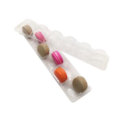 China Vakuumformen 2x6 Anordnung 12er Macaron-Verpackungsschale Klare PVC/PET-Macaron-Schale Blister-Macaron-Packungsbox/Schale zu verkaufen