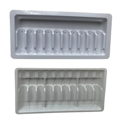 China PET ampoule tray, water injection bottle fixing tray, customized packaging zu verkaufen