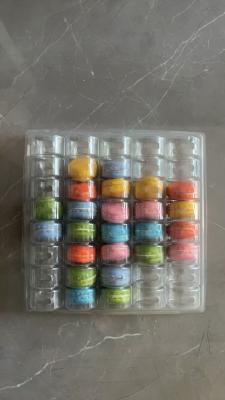 China Macaron 40 Transparent Handmade Box Macaron Tray Packaging Chocolate Packaging Top And Bottom Cover Cake Packaging Supplier for sale