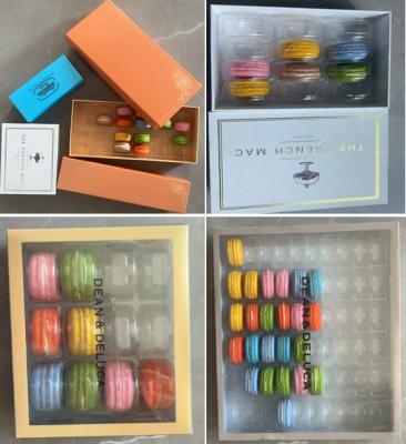 China Macaron packaging Macaron Gift Box Packaging Macaron tray Macaron 24 6 8 12 16 18 21 24 30 33 35 40 60-piece packaging Macaron plastic box Macaron paper box supply for sale