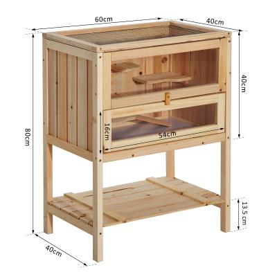 China Indoor luxury hamster villa made of high quality windproof jaula wood hamster for sale