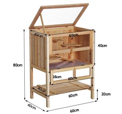 China 2-Tier Hamster Cage Mouse and Rat Windproof House, Small Animal Habitat for Rabbits, Guinea Pigs, Chinchillas with Openable Top, for sale