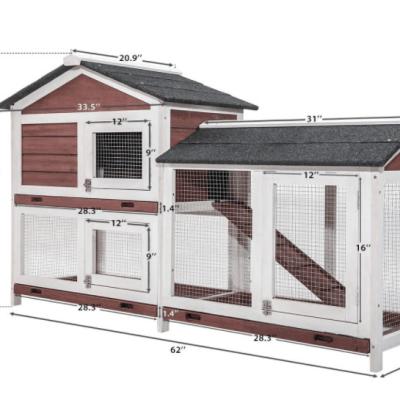 China Cheap Outdoor Wooden Windproof Rabbit Hutch Small Pets Play House for sale