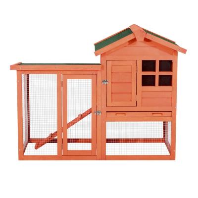 China Good quality luxury 2 storey rabbit windproof wooden hutch for sale