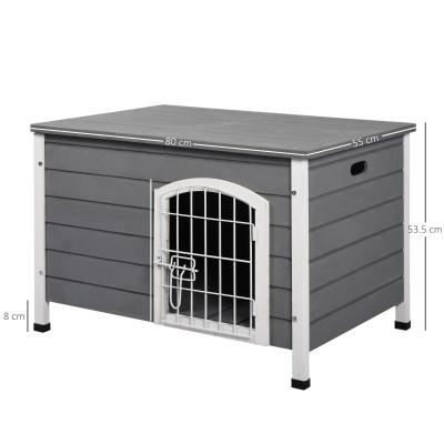 China Indoor Gray Wood Windproof Pet Kennel Dog Cage for sale