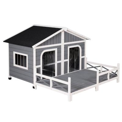 China High Quality Windproof Large Dog Facilities Outdoor House For Multiple Dog With Roof Shelters for sale