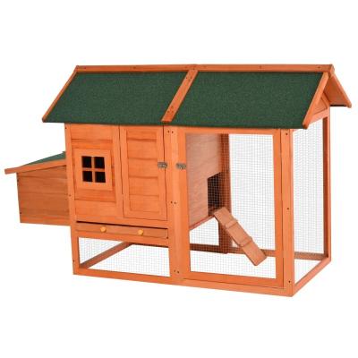 China Easy Clean Chicken Cage Small Animal Habitat Hen House With Outdoor Run Laying Box for sale