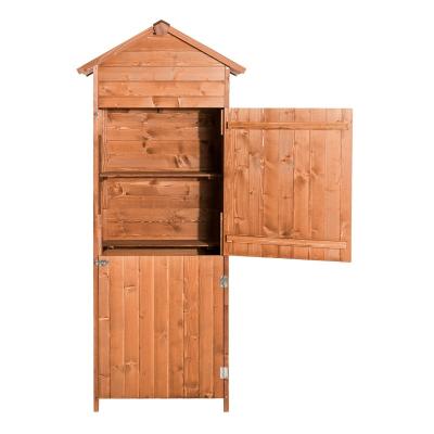 China Wooden Shed Timber Shed Garden Storage Roof Tool Cabinet Easily Assembled Service Lockable Door for sale