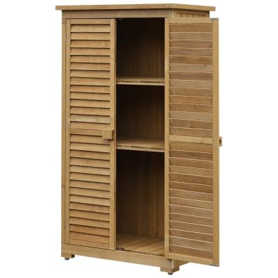 China Easily Gathered Door Tool Hinged Wooden Gardening Thrown Storage Cabinet for Outdoor for sale