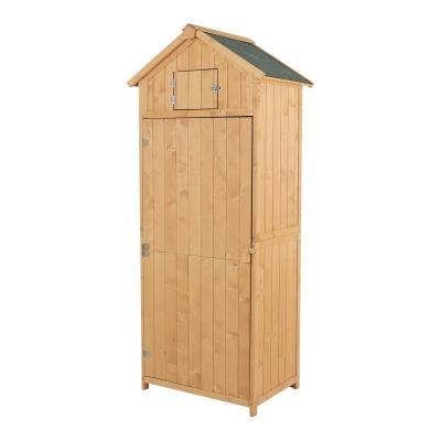 China Easily Assembled Classic Wooden Outdoor Gardening Storage Cabinet Tool Storage Shed With Shelf for sale