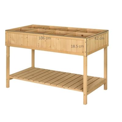 China CLASSIC Raised Garden Bed With Legs Raised Garden Beds Wooden Planter Box Kit With 8 Grids For Vegetable Herbs Flower for sale