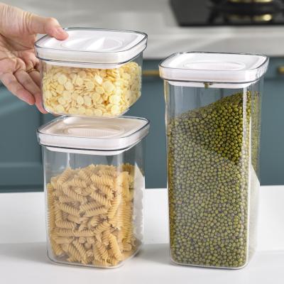 China 2022 new style 1150ml plastic freshness preservation tin with lid container factory direct food jar kitchen organizer for sale