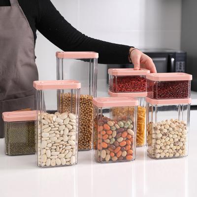 China 2022 Creative Transparent Freshness Preservation Jar With Lid Plant Food Storage Box Kitchen Container Direct Dry Organizer for sale