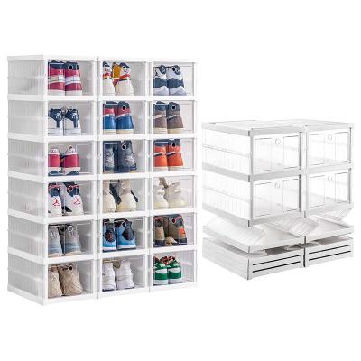 China 6 Layers Shoe Storage Plastic Durable Support Materials Random Combinations Shoes Without Viable Installation Shoe Racks for sale