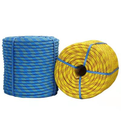 China High strength Factory Manufacturer Wholesale 10mm 12mm 14mm PET Climbing Dynamic Rope for sale