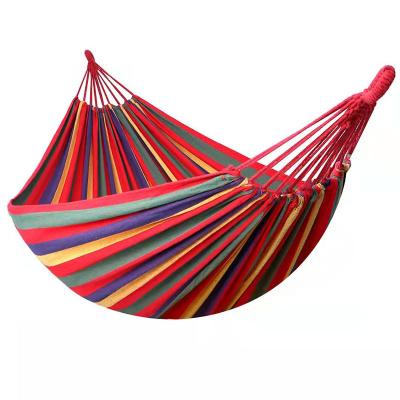 China Adult Swings High Quality Portable Canvas Hammock Outdoor Camping Swing Hammock Factory Wholesale Price for sale