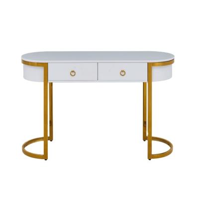 China Hot Selling Stainsteel Corridor Table Entry Hallway White Console Tables Convertible With Drawers For Living Room for sale