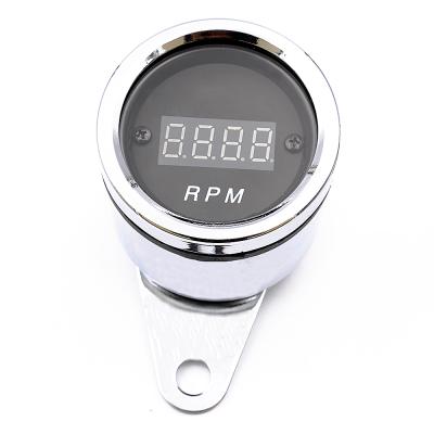 China Tachometer Factory Price Cheap Motorcycle RPM Round Electrochromism Led Digital Display Tachometer for sale