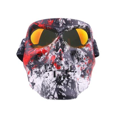 China New Model ABS Skull Motorcycle Glasses Goggle Transnational Main Windshield Goggles Recycling Goggles for sale