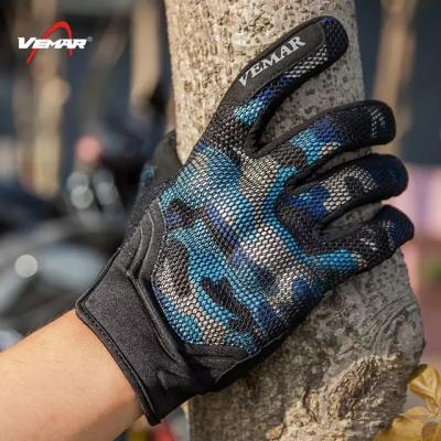 China New Breathable Comforatble Summer Mesh Surface Camouflage Touch Screen Pattern Motocross Racing Gloves for sale