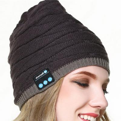 China Hot Magic Mp3 Tooth V5.0 Beanie Knitted Velvet Winter Hat In-Ear Music Headset Wireless Bluetooth Speaker Mp3 Smart Earphone for sale