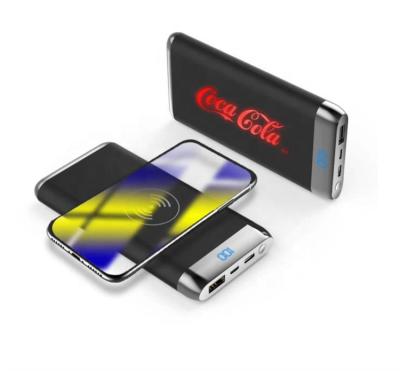 China LED Display OEM Mini LED Shining Logo Power Bank 10000mah Radio for sale