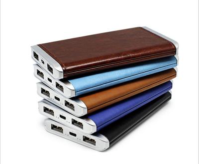 China Fashion Portable Leather Battery Charger Power Bank 6000mah Business Power Banks for sale