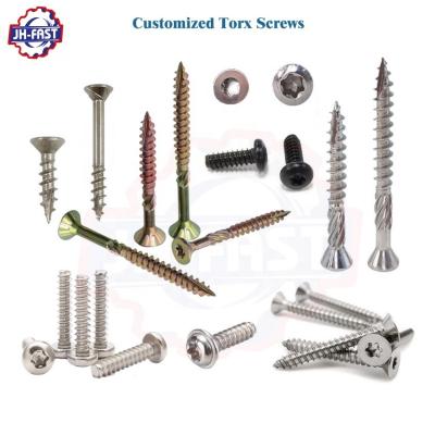 China Zinc-aluminum Coated Torx Thread Forming Screws for Plastic Flat Truss Pan Head Wood Deck Self Tapping Screw for sale