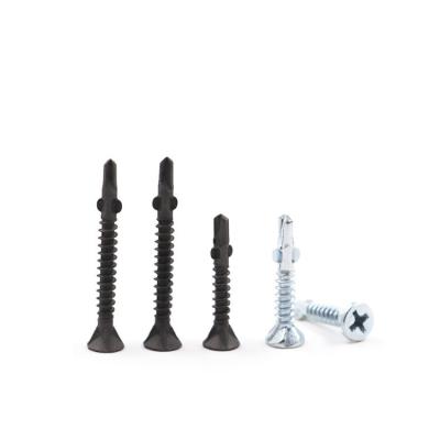 China Steel Zinc Plated Phillips Flat Head Self Drilling Screws with 2 Ears CSK Head Design for sale